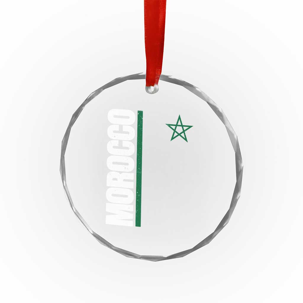 Morocco Green Star Flag Patriotic Moroccan Pride Crystal Glass Ornament TS11 Print Your Wear