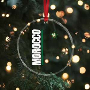 Morocco Green Star Flag Patriotic Moroccan Pride Crystal Glass Ornament TS11 Print Your Wear
