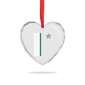 Morocco Green Star Flag Patriotic Moroccan Pride Heart Crystal Glass Ornament TS11 Print Your Wear