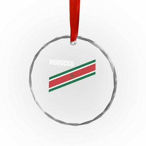 Morocco Moroccan Flag Crystal Glass Ornament Green Star Maroc Stripes TS11 Print Your Wear
