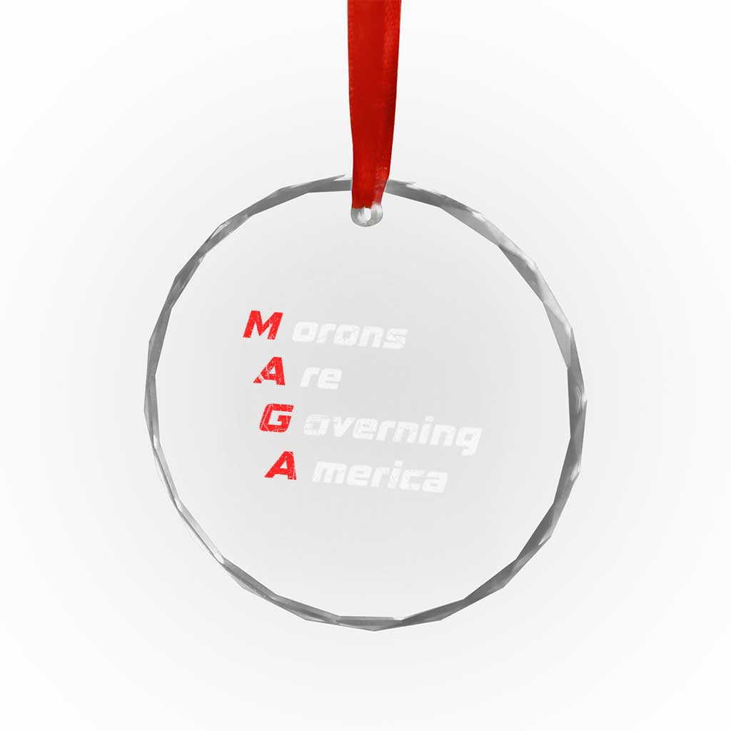 Morons Are Governing America Crystal Glass Ornament TS10 Print Your Wear