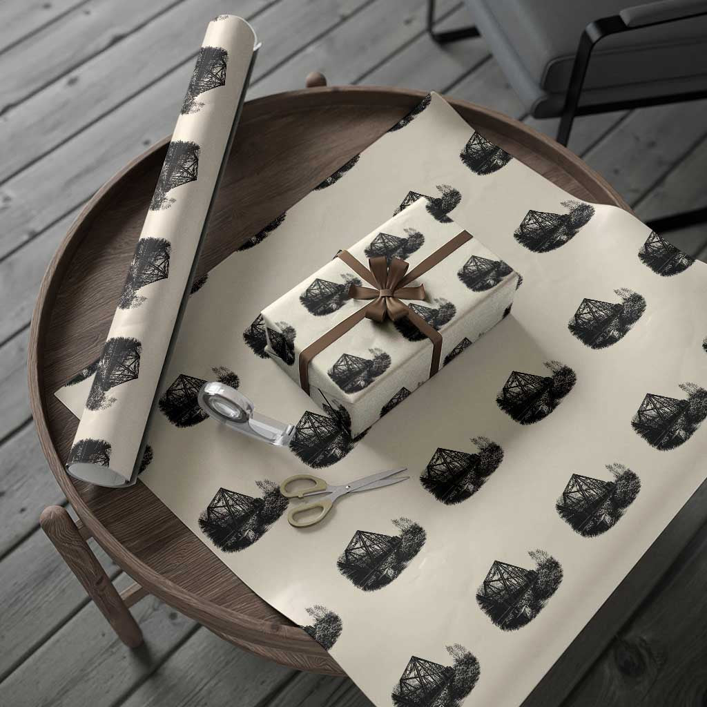 Mother Road Adventure Graphic Wrapping Paper Roll Vintage Route Highway 66 Bridge TS12 Beige Print Your Wear
