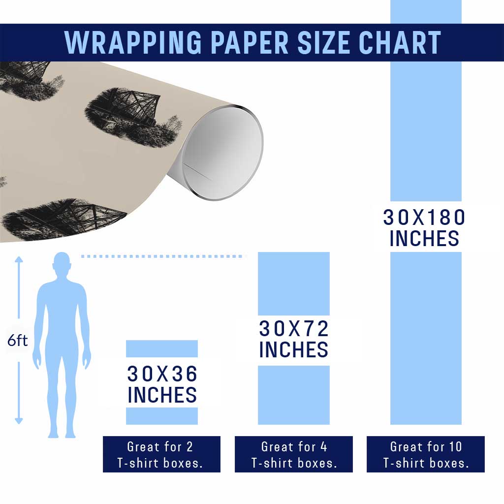 Mother Road Adventure Graphic Wrapping Paper Roll Vintage Route Highway 66 Bridge TS12 Print Your Wear