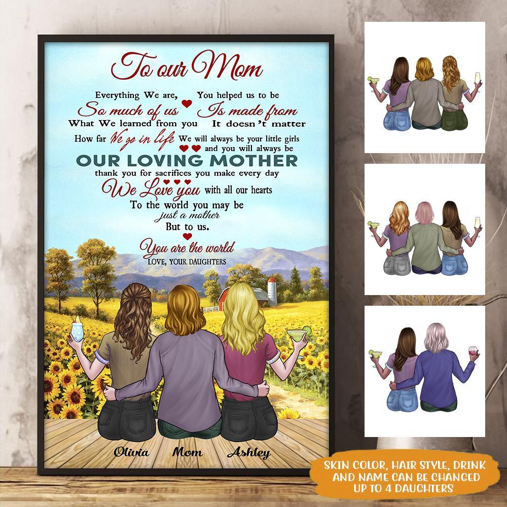 Personalized Poster Everything I Am You Helped Me To Be CTM Canvas Custom - Printyourwear