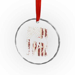 Mothman American Flag Patriotic Cryptid Creature Crystal Glass Ornament