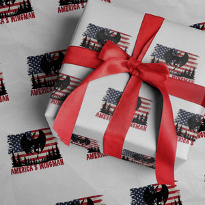 Mothman Americas Wingman Wrapping Paper Roll Funny Patriotic Cryptid TS12 White Print Your Wear