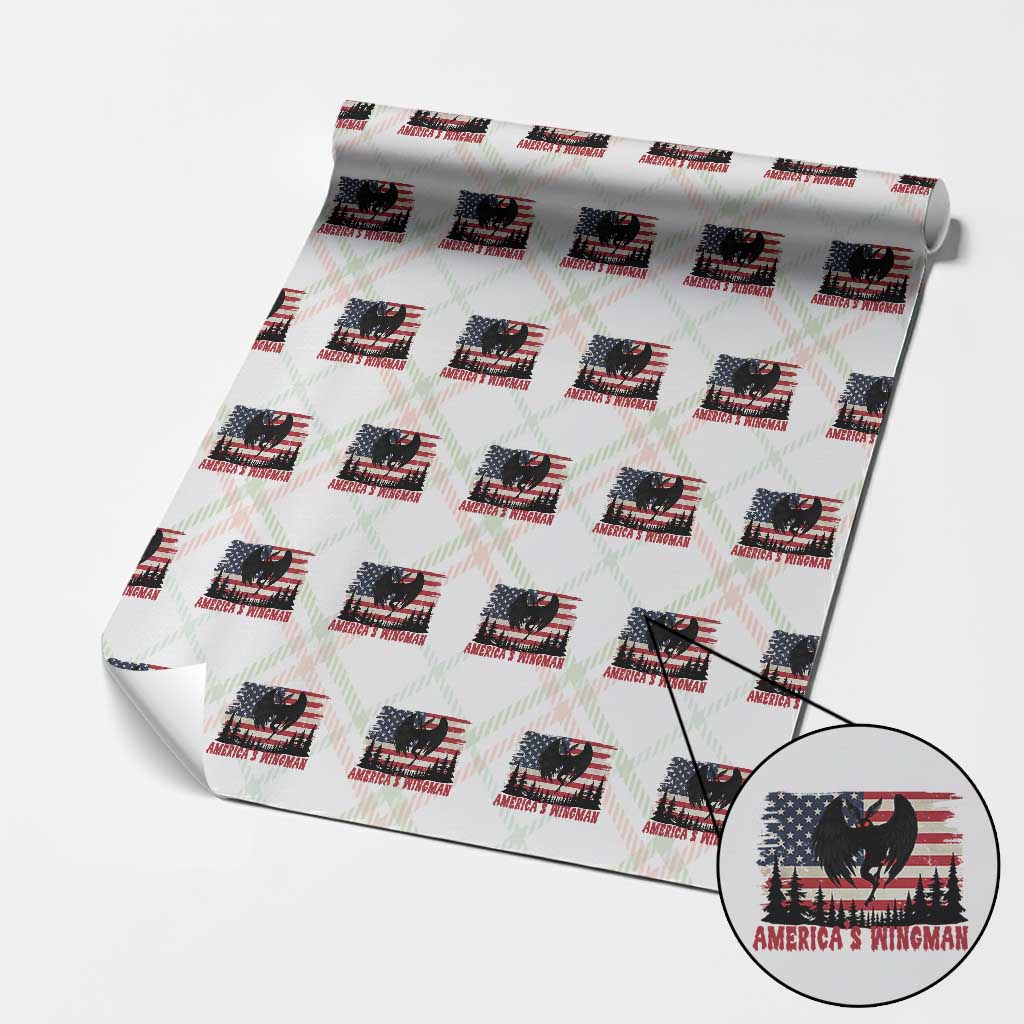 Mothman Americas Wingman Wrapping Paper Roll Funny Patriotic Cryptid TS12 Christmas Plaid Print Your Wear