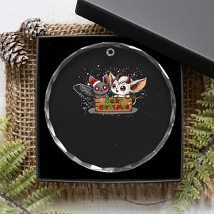 Mothman And Jersey Devil Crystal Glass Ornament Merry Cryptmas Funny Holiday Gift TS12 Print Your Wear
