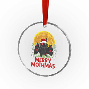 Mothman Christmas Crystal Glass Ornament Funny Merry Mothmas Cryptid Xmas Santa TS02 Print Your Wear