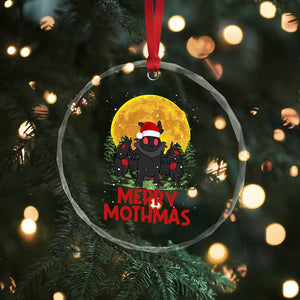 Mothman Christmas Crystal Glass Ornament Funny Merry Mothmas Cryptid Xmas Santa TS02 Print Your Wear