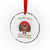 Mothman Christmas Crystal Glass Ornament We Wish You A Mothman Cryptmas Funny Christmas Gift TS12 Transparent Glass 3'' Circle Print Your Wear