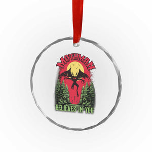 Mothman Crystal Glass Ornament Believes In You Cryptid Cryptozoology - Print Your Wear