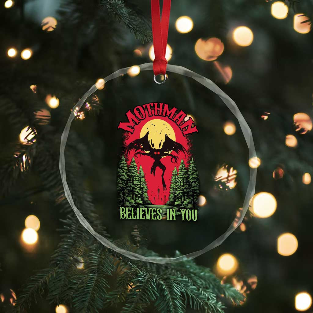 Mothman Crystal Glass Ornament Believes In You Cryptid Cryptozoology TS02 Print Your Wear
