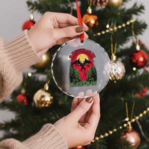 Mothman Crystal Glass Ornament Believes In You Cryptid Cryptozoology - Print Your Wear