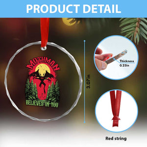 Mothman Crystal Glass Ornament Believes In You Cryptid Cryptozoology - Print Your Wear