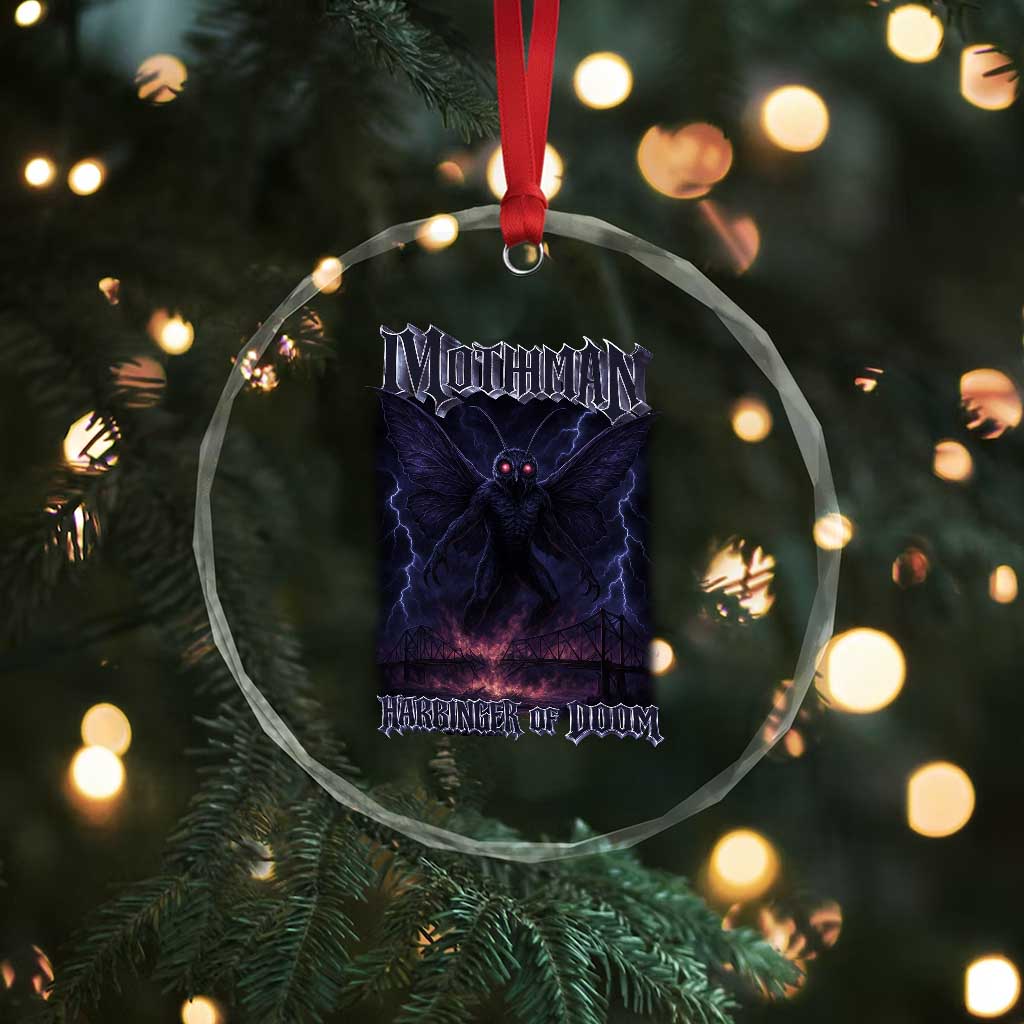 Mothman Crystal Glass Ornament Black Bridge Folk Horror Cryptid Fan TS10 Print Your Wear