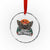 Mothman Crystal Glass Ornament Holiday Humor Merry Mothmas Cryptid Gift TS12 Transparent Glass 3'' Circle Print Your Wear