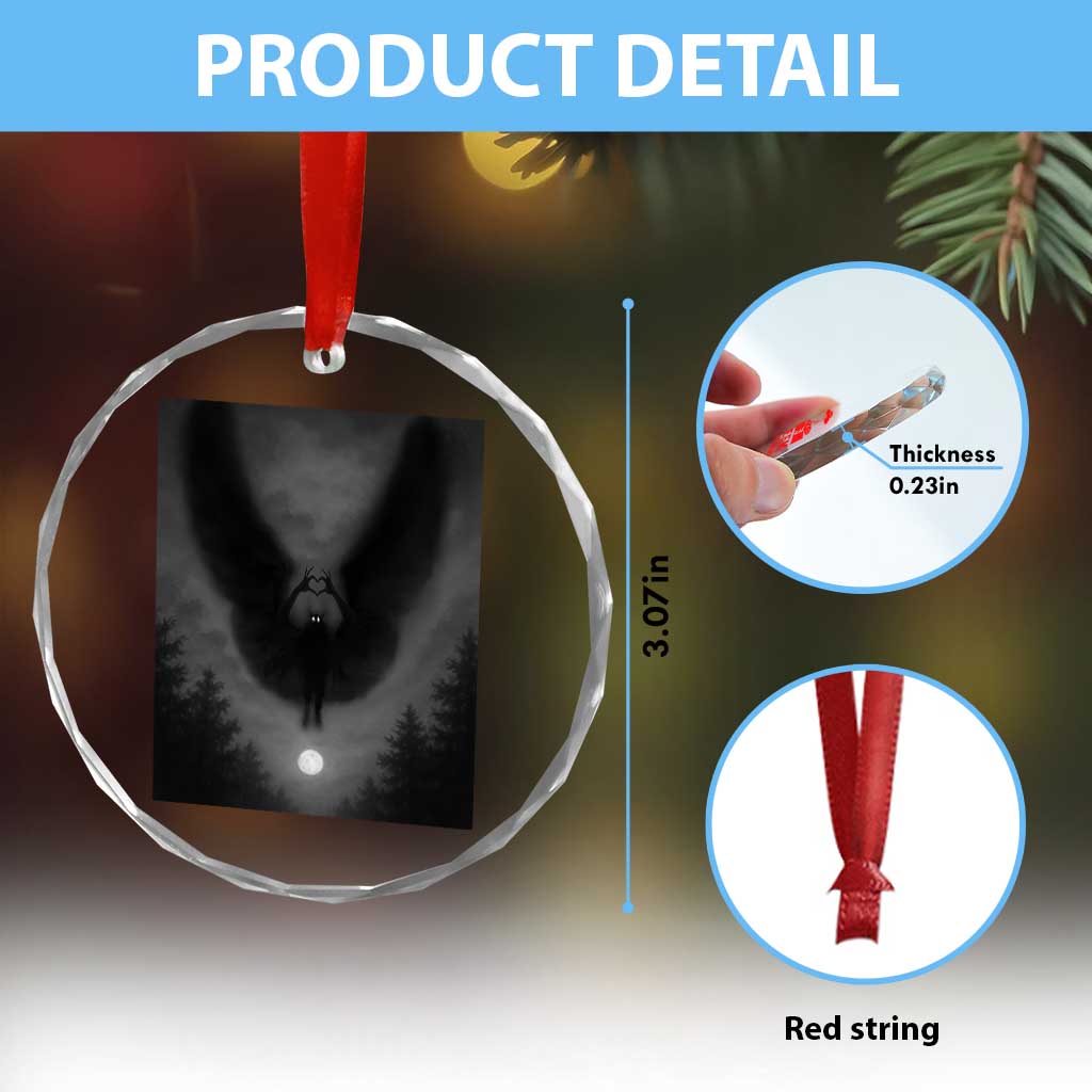 Mothman Crystal Glass Ornament Horror Poster Halloween Cryptid Lover TS10 Print Your Wear