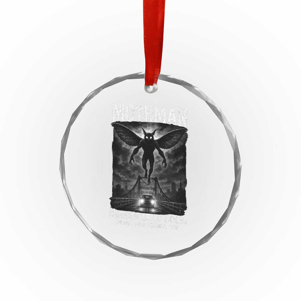 Mothman Crystal Glass Ornament Horror Poster Halloween Harbinger of Doom Cryptid Creature TS10 Print Your Wear