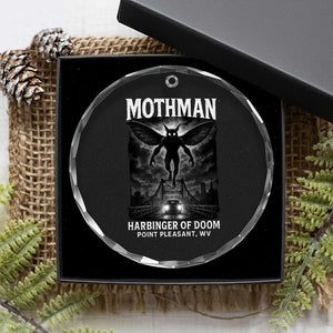 Mothman Crystal Glass Ornament Horror Poster Halloween Harbinger of Doom Cryptid Creature TS10 Print Your Wear