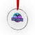 Mothman Crystal Glass Ornament Retro Neon Cryptid Paranormal Horror Monster TS10 Transparent Glass 3'' Circle Print Your Wear