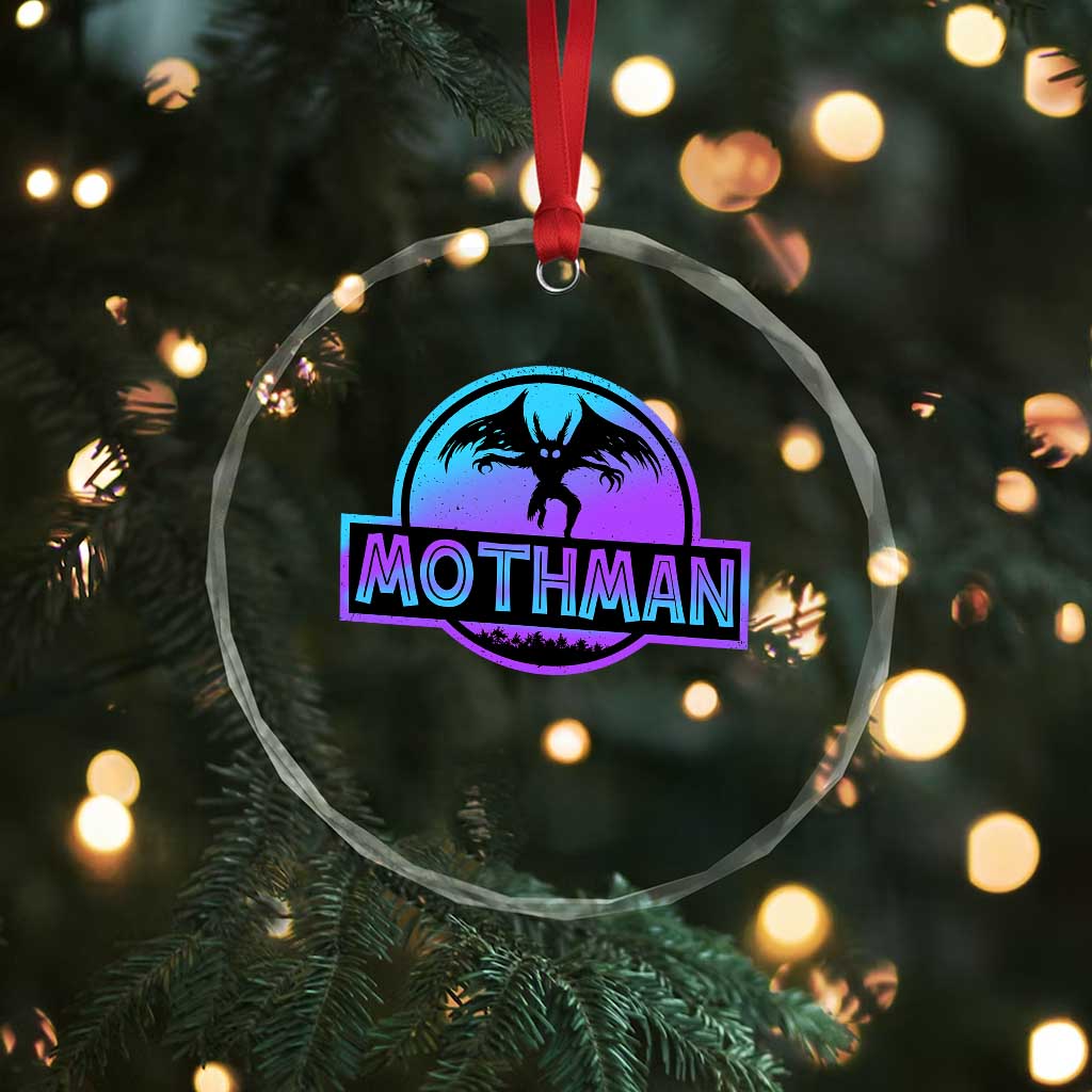 Mothman Crystal Glass Ornament Retro Neon Cryptid Paranormal Horror Monster TS10 Print Your Wear