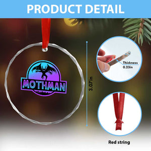 Mothman Crystal Glass Ornament Retro Neon Cryptid Paranormal Horror Monster TS10 Print Your Wear