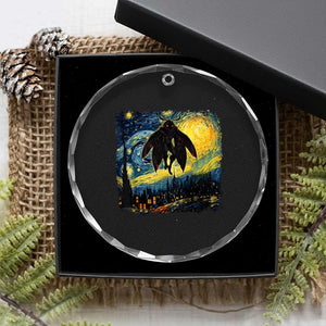 Mothman Crystal Glass Ornament Starry Night Van Gogh Cryptid Lover TS10 Print Your Wear