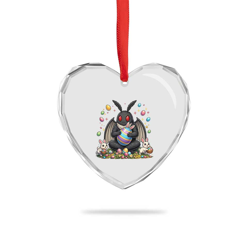 Mothman Easter Bunny Heart Crystal Glass Ornament Funny West Virginia Cryptid Lover Gift TS12 Print Your Wear