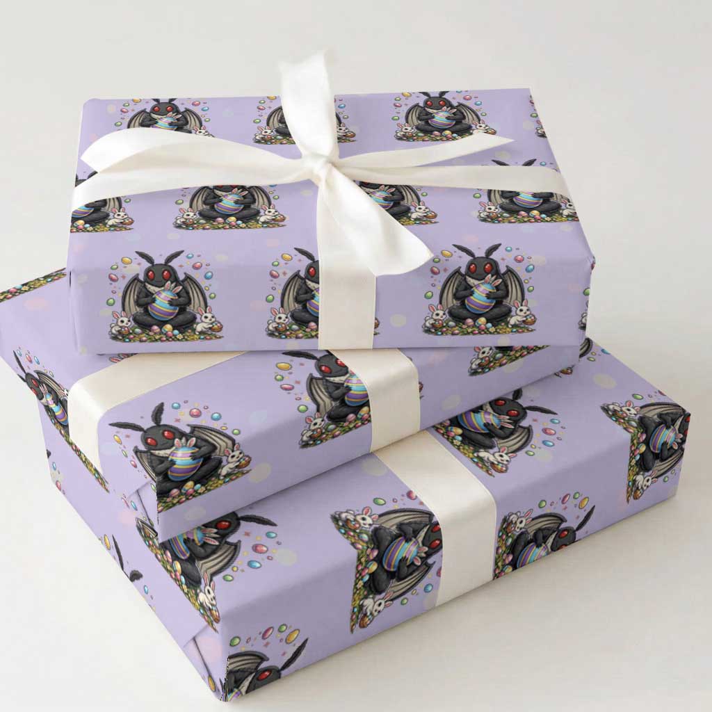 Mothman Easter Bunny Wrapping Paper Roll Funny West Virginia Cryptid Lover Gift TS12 Violet Print Your Wear