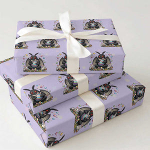 Mothman Easter Bunny Wrapping Paper Roll Funny West Virginia Cryptid Lover Gift TS12 Violet Print Your Wear