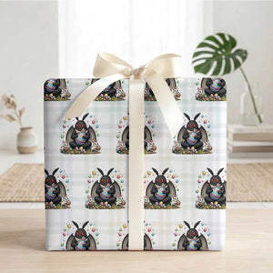 Mothman Easter Bunny Wrapping Paper Roll Funny West Virginia Cryptid Lover Gift TS12 White Plaid Print Your Wear