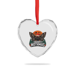 Mothman Heart Crystal Glass Ornament Holiday Humor Merry Mothmas Cryptid Gift TS12 Print Your Wear