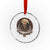 Mothman In Christmas Night Crystal Glass Ornament Funny Cryptid Gift TS12 Transparent Glass 3'' Circle Print Your Wear