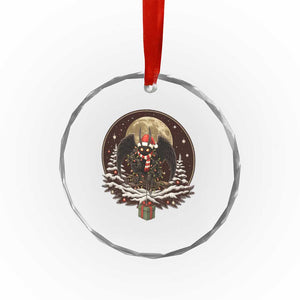 Mothman In Christmas Night Crystal Glass Ornament Funny Cryptid Gift TS12 Print Your Wear