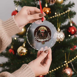 Mothman In Christmas Night Crystal Glass Ornament Funny Cryptid Gift TS12 Print Your Wear