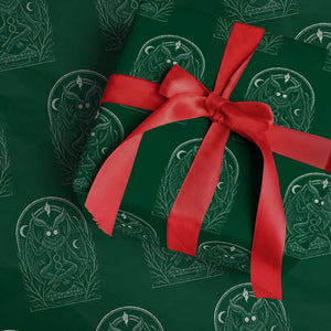 Mothman Wrapping Paper Roll Cryptid Paranormal Occult Horror Gothic Monster TS10 Green Print Your Wear