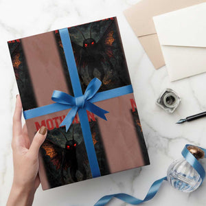 Mothman Wrapping Paper Roll Horror Harbinger of Doom Urban Myth Cryptid Creature TS10 Mocha Print Your Wear