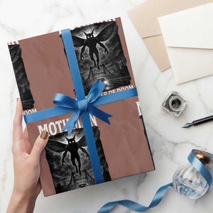 Mothman Wrapping Paper Roll Horror Poster Halloween Harbinger of Doom Cryptid Creature TS10 Mocha Print Your Wear