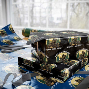 Motorcycle Bigfoot Sasquatch Wrapping Paper Roll Life Is A Journey Enjoy The Ride TS14 Black Print Your Wear
