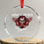 Motorcycle Biker Santa Crystal Glass Ornament Merry Christmas Skull Xmas TS10 Transparent Glass 3'' Circle Print Your Wear