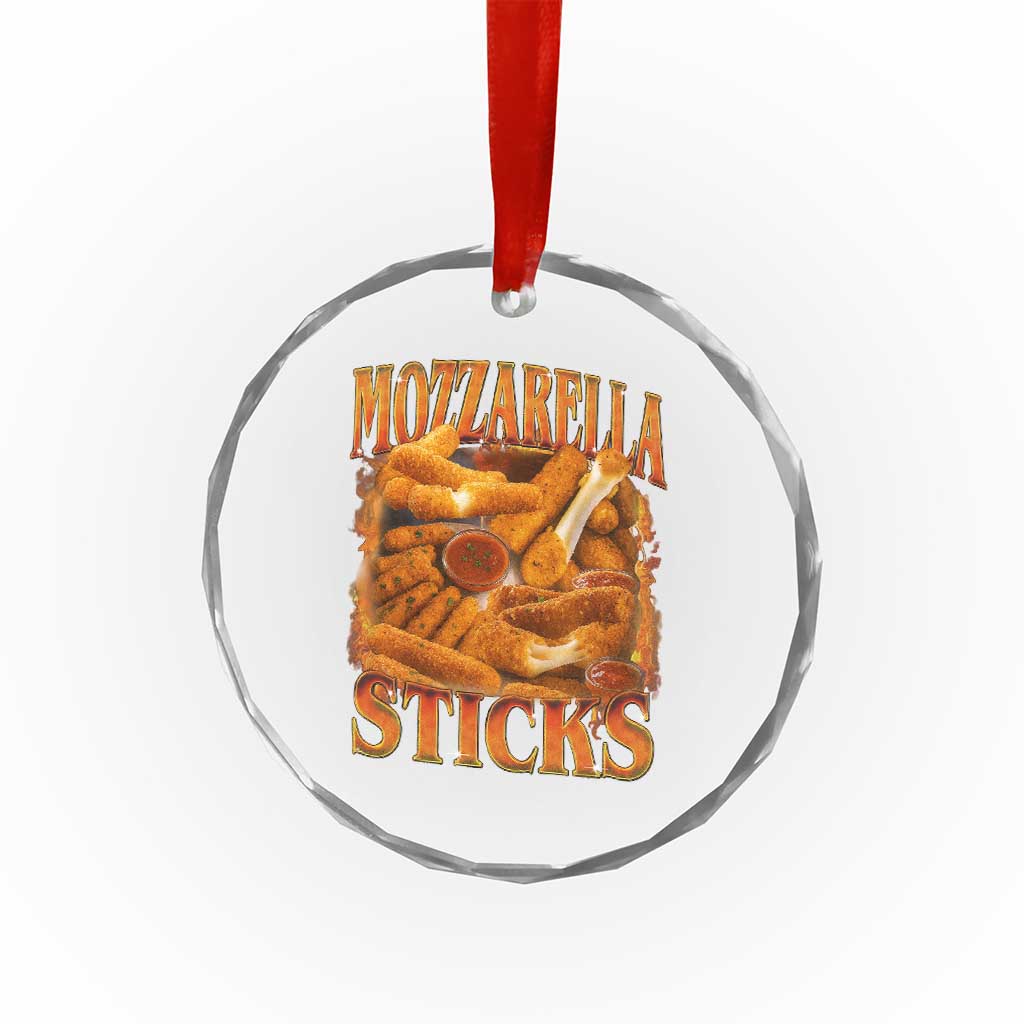 Mozzarella Sticks Crystal Glass Ornament Funny Foodie Meme Snack Lover Vintage 90s TS10 Print Your Wear