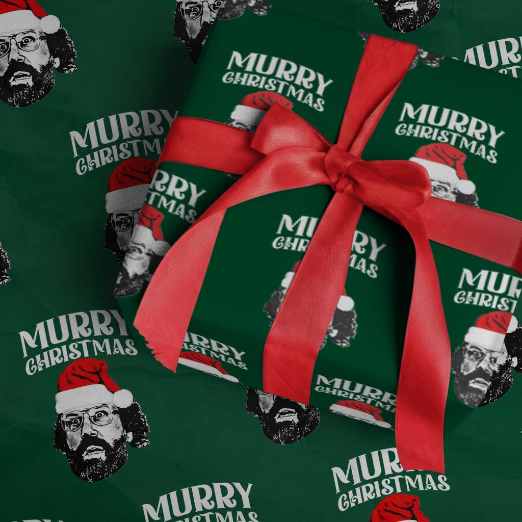Murray Christmas Wrapping Paper Roll Funny Stranger Xmas TS14 Green Print Your Wear