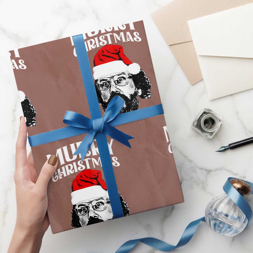 Murray Christmas Wrapping Paper Roll Funny Stranger Xmas TS14 Mocha Print Your Wear