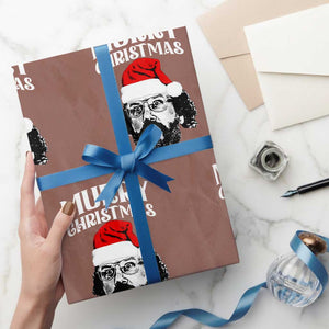 Murray Christmas Wrapping Paper Roll Funny Stranger Xmas TS14 Mocha Print Your Wear