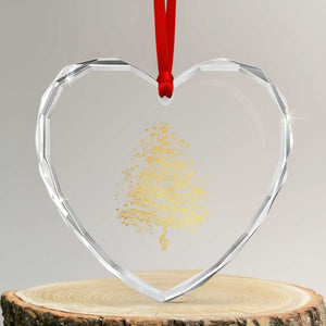 Music Christmas Tree Heart Crystal Glass Ornament Musician Music Lover Gift TS10 Transparent Glass 3'' Heart Print Your Wear