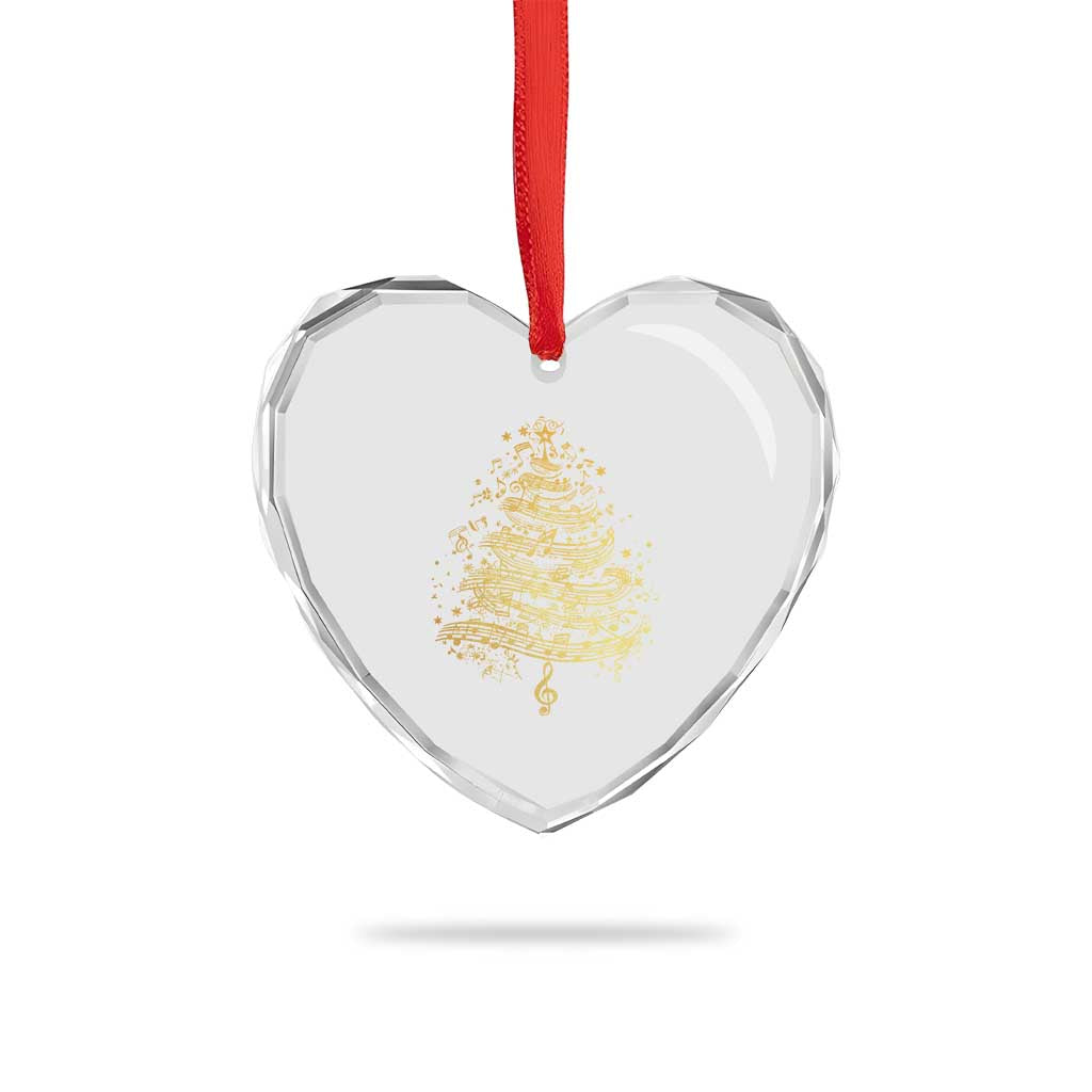 Music Christmas Tree Heart Crystal Glass Ornament Musician Music Lover Gift TS10 Print Your Wear