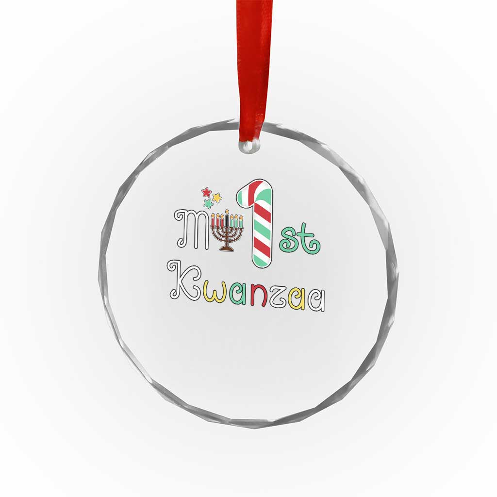 My 1st Kwanzaa Crystal Glass Ornament Babys First Kwanzaa Kinara Gift TS10 Print Your Wear