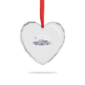 My English Teacher and Gym Teacher Are Getting Married Heart Crystal Glass Ornament Vintage Car Wedding Getaway TS02 Print Your Wear