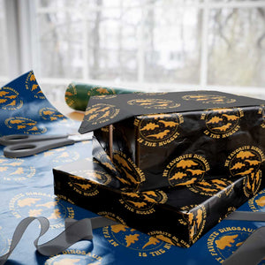 My Favorite Dinosaur Is The Nugget Wrapping Paper Roll Funny Food Lover Gift TS12 Black Print Your Wear